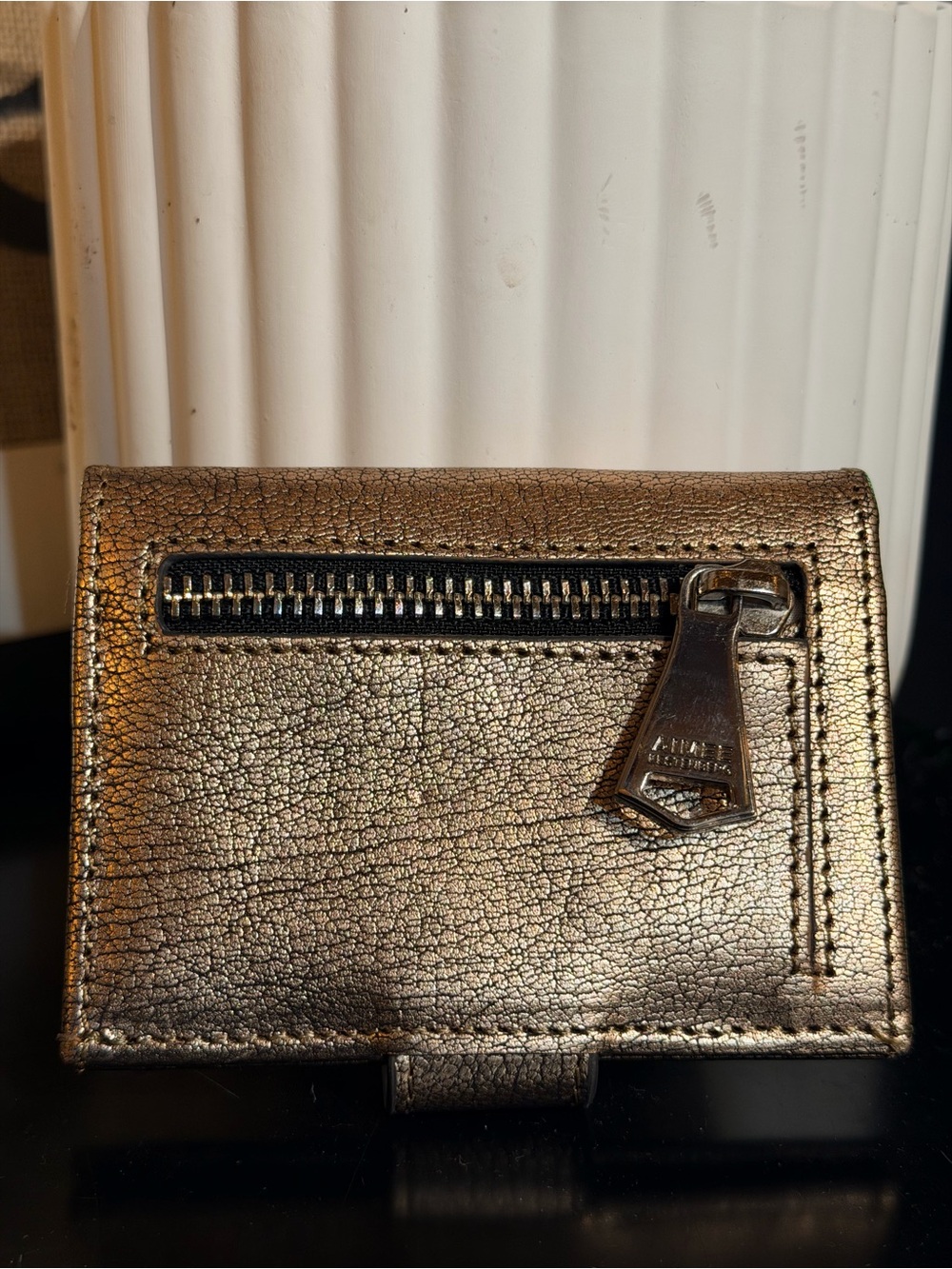 Aimee Kestenberg Tiny Titan Metallic Leather Bi-Fold Wallet - Picture 3 of 4